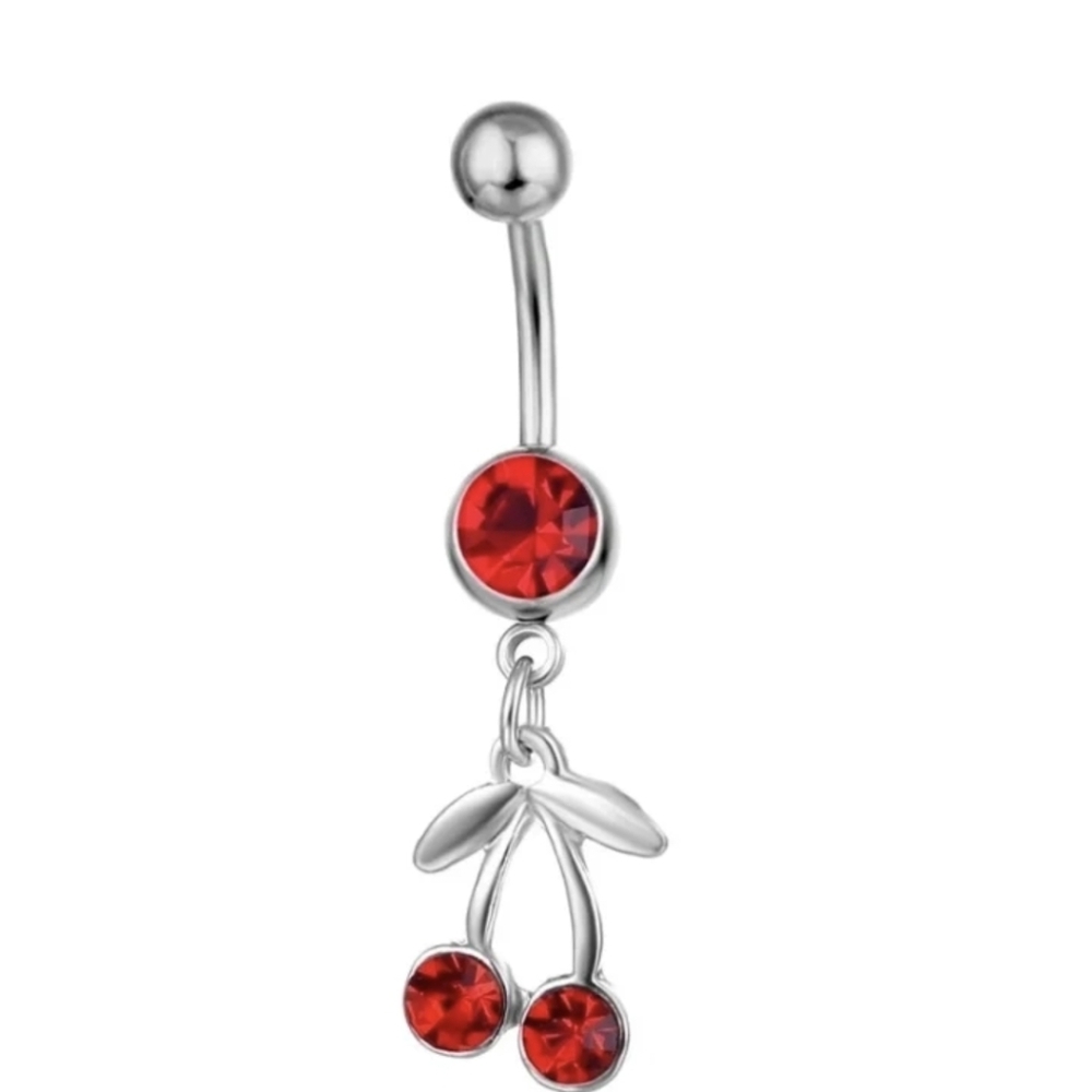 Cherry Belly Button Rings - Picture 2 of 4